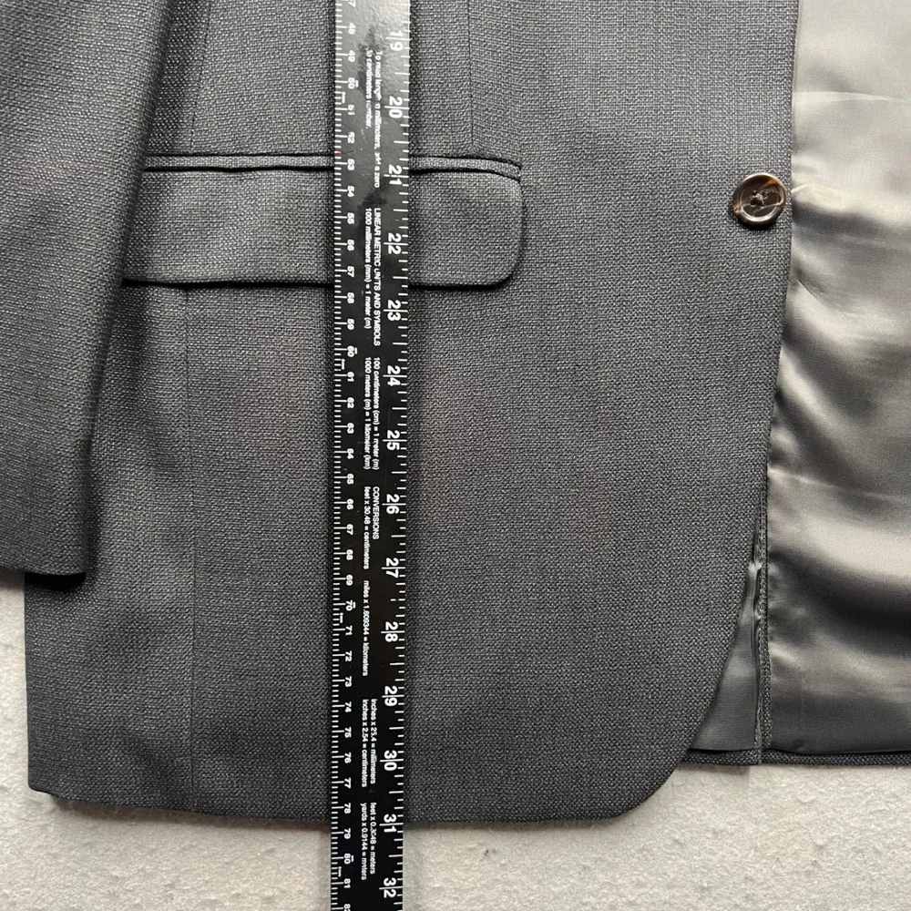 Lauren Ralph Lauren Mens 40R Blazer Charcoal Grey Two Button Sport Coat 1764